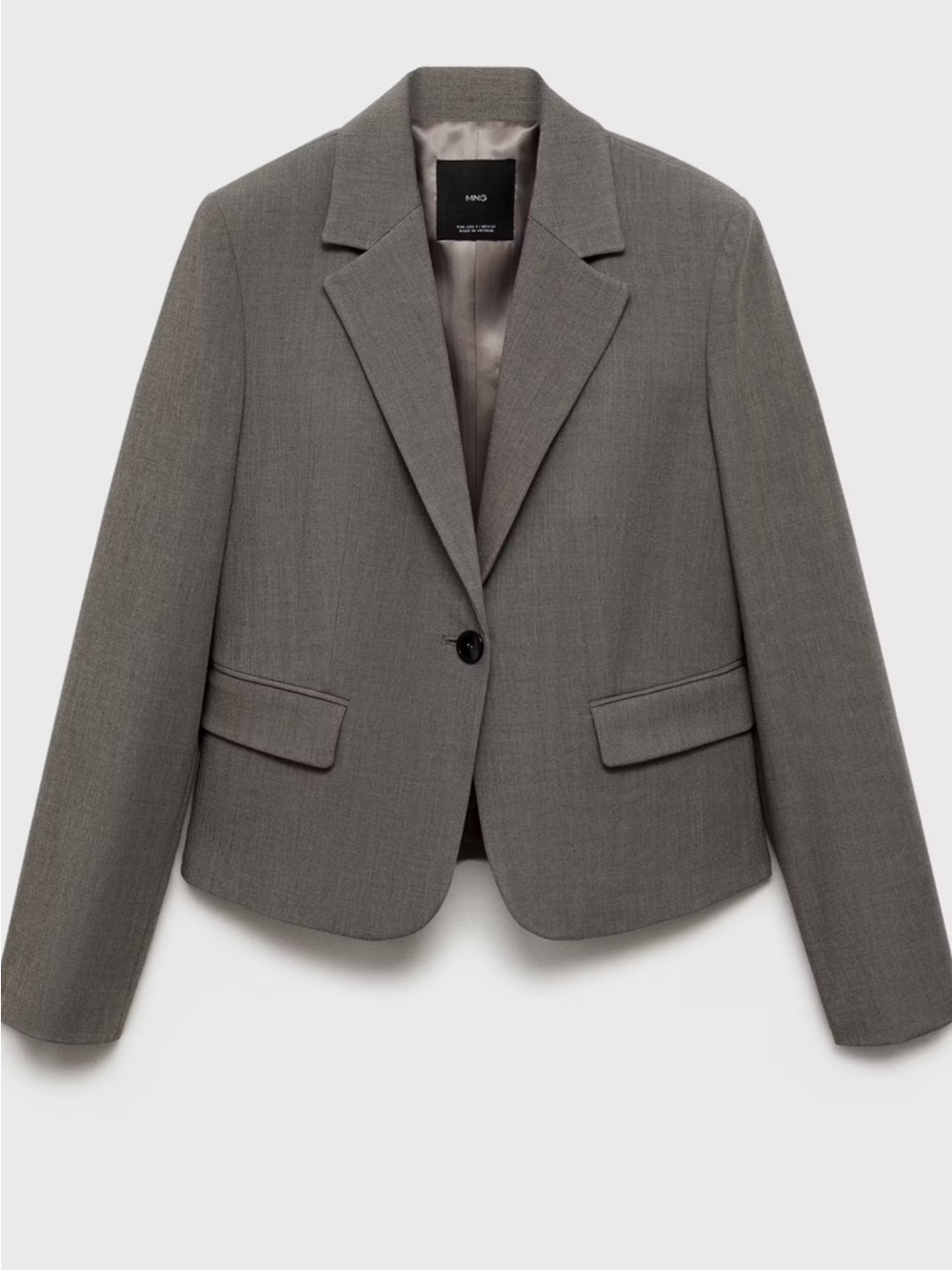 NEW NWOT Mango Brown Tailored Single-Button Blazer Size Large